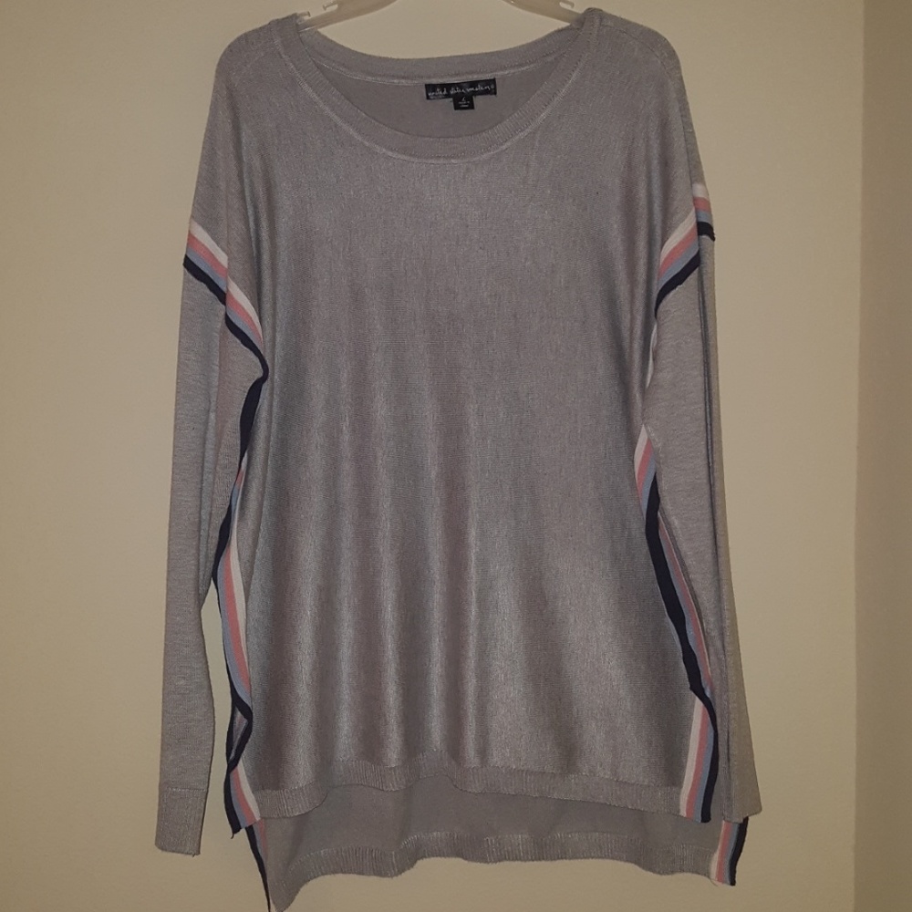 Gray high-low long sleeve